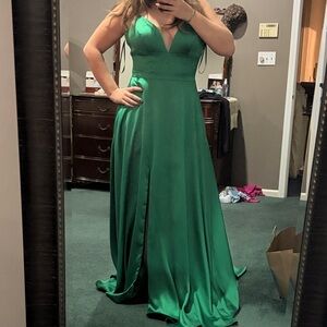 Dave & Johnny Emerald Green Gown